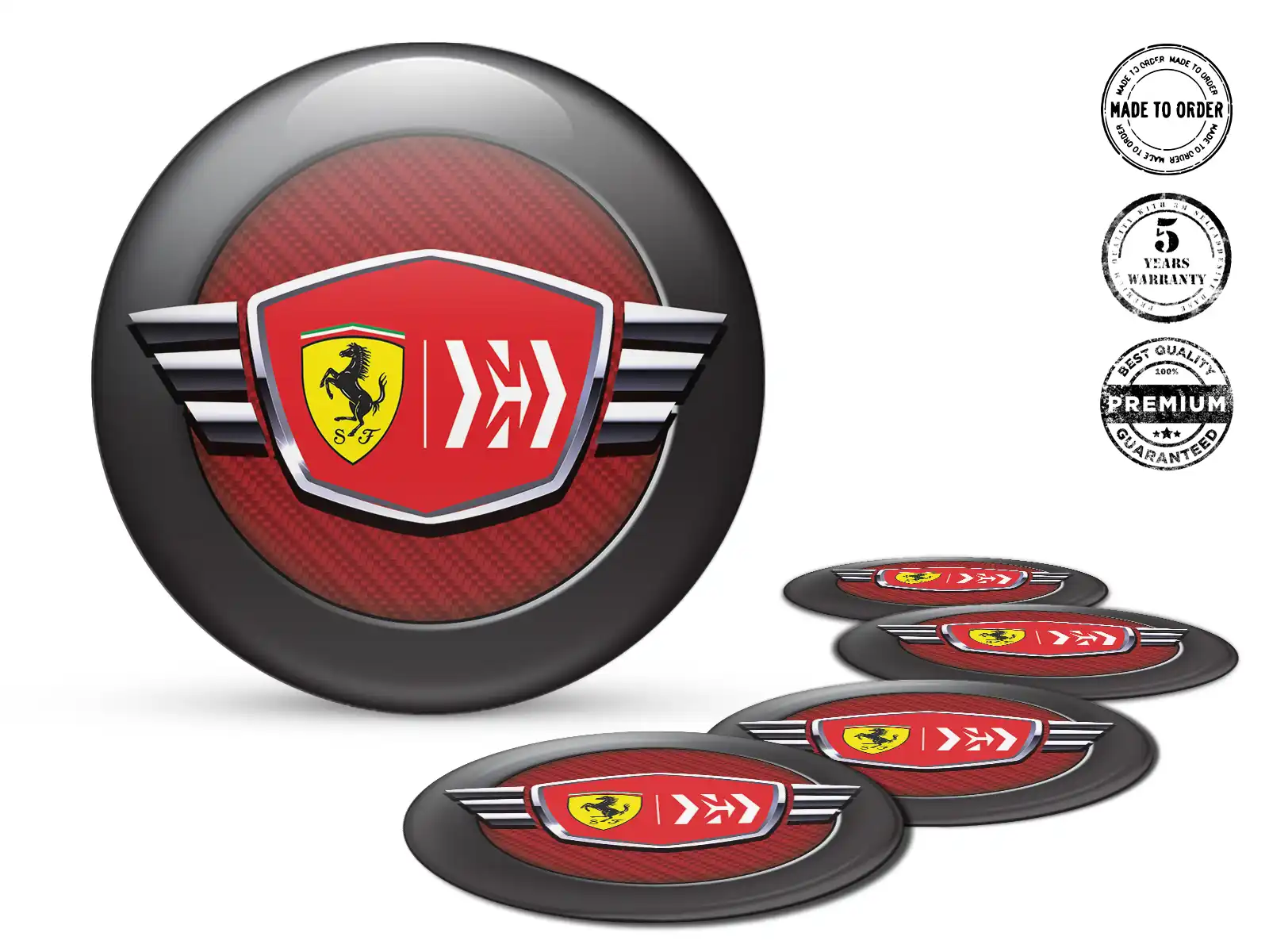 Ferrari Domed Label Edition High-Quality Rim Decals